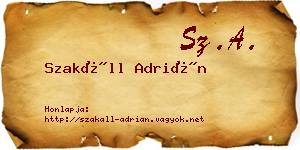Szakáll Adrián névjegykártya