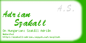 adrian szakall business card