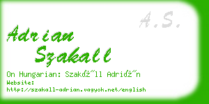 adrian szakall business card